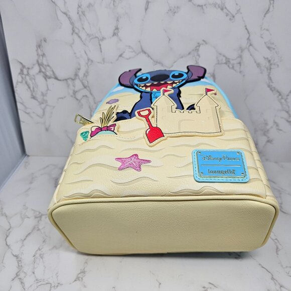 NWT Disney Loungefly LILO STITCH SCRUMP Beach Sand Castle Backpack - Picture 3 of 8